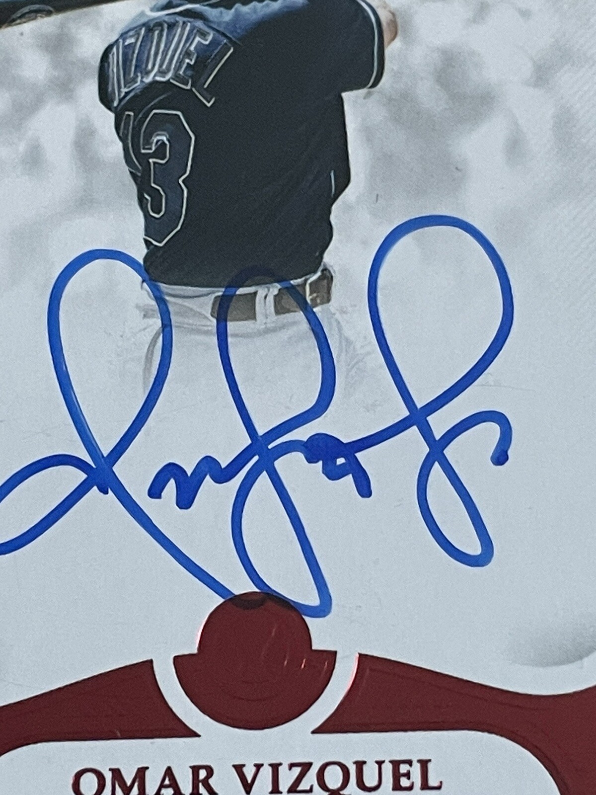2019 Panini Flawless Flawless Auto Ruby /20 Omar Vizquel #FA-OV Auto
