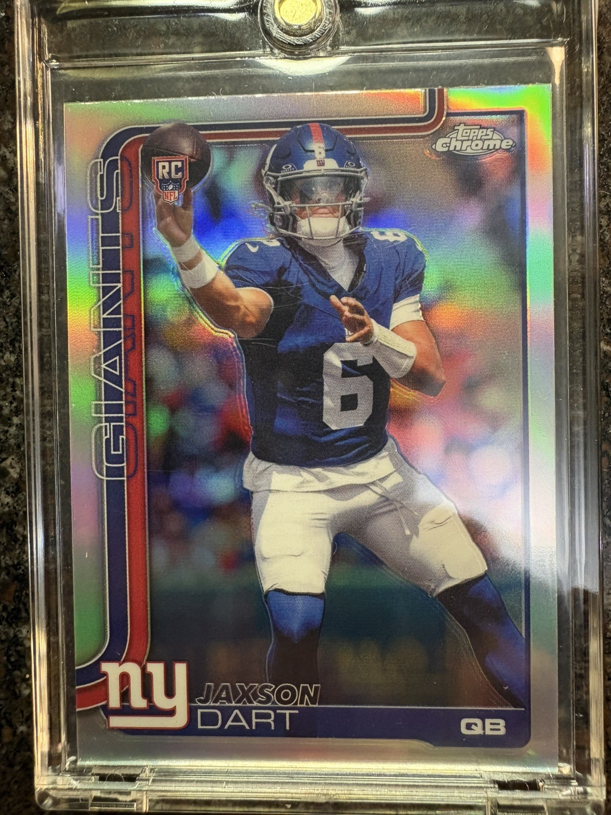 2025 Topps Chrome Football #306 Jaxson Dart Refractor RC