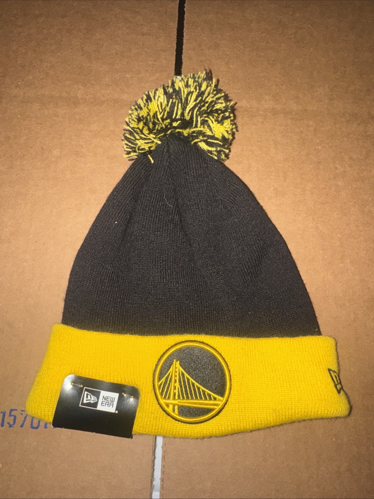 Golden State Warriors Basketball NBA New Era Beanie Knit Hat With Pom