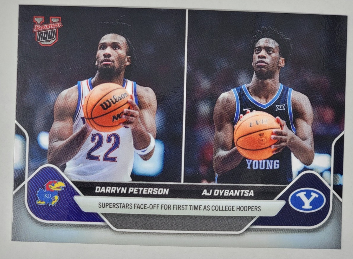 Darryn Peterson / AJ Dybantsa 2025-26 Bowman U NOW Basketball Card 65
