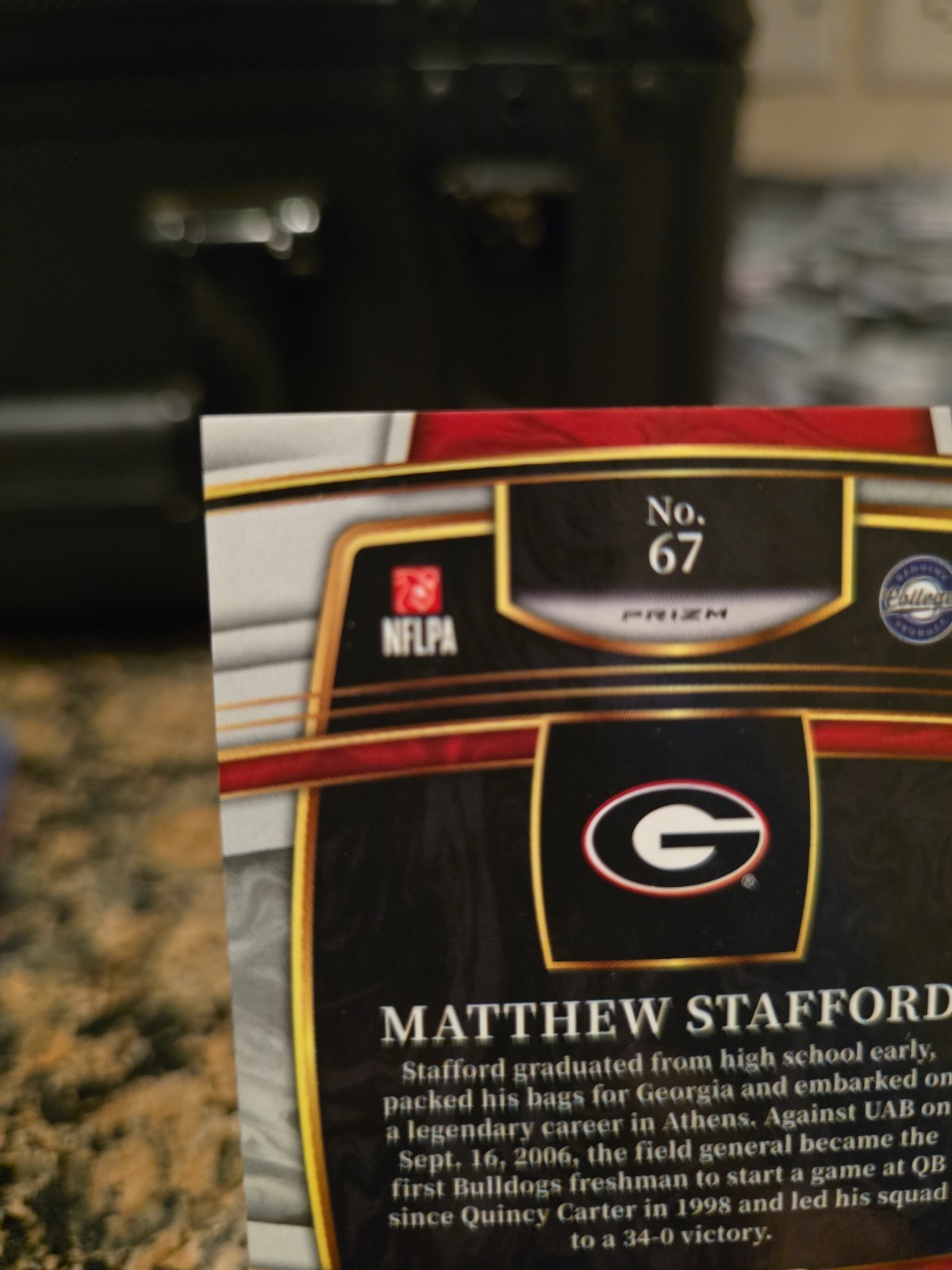 2022 Select Draft Picks Matthew Stafford Green & Pupler Squares Prizm 48/100