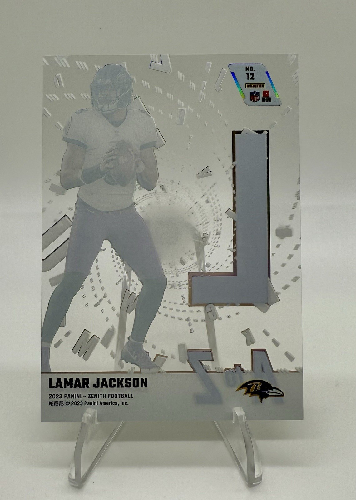 2023 Panini Zenith #12 Lamar Jackson A to Z Acetate Case Hit SSP Ravens
