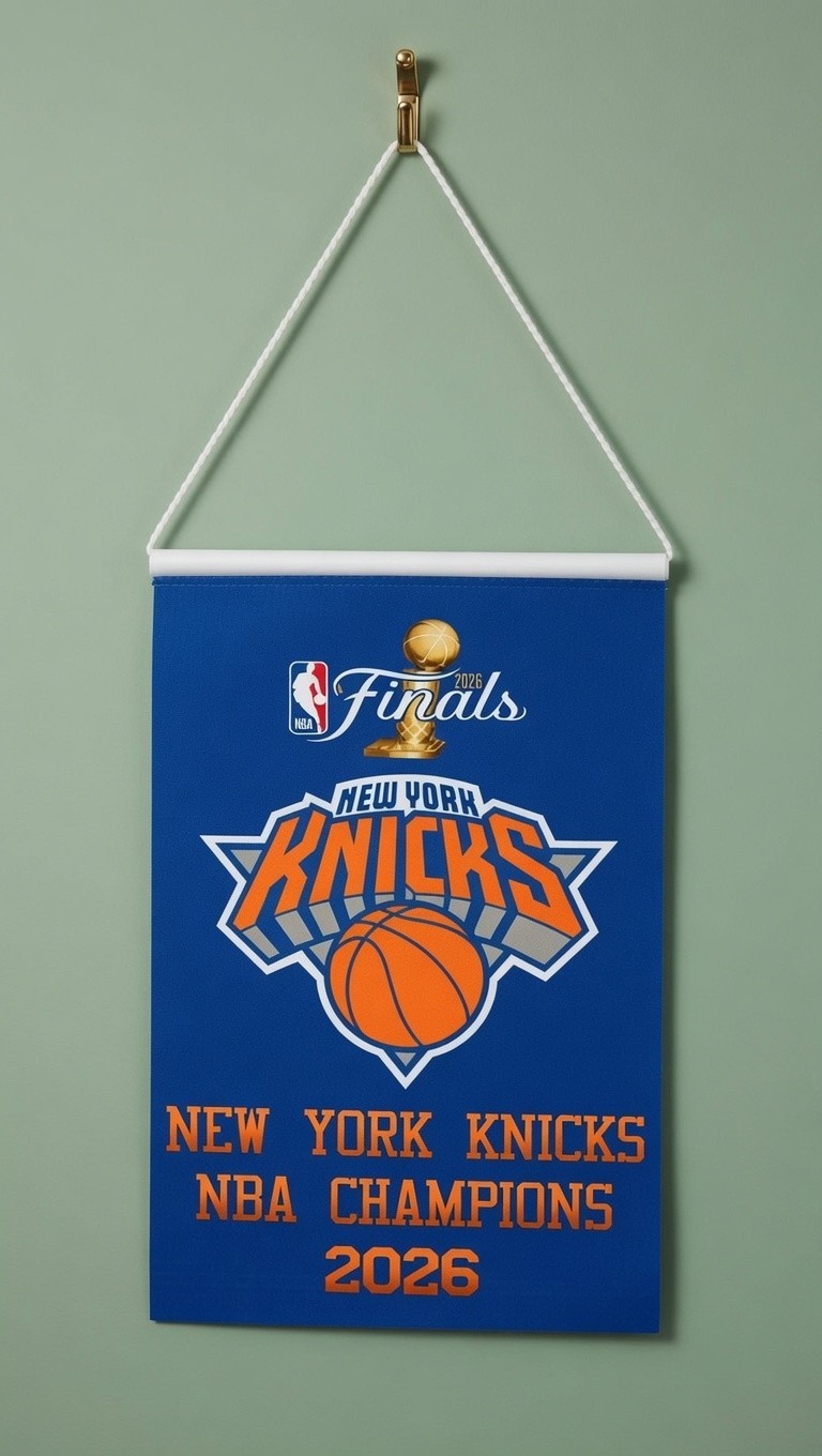 New York Knicks Championship Flag 5.51 x 8.27 inches