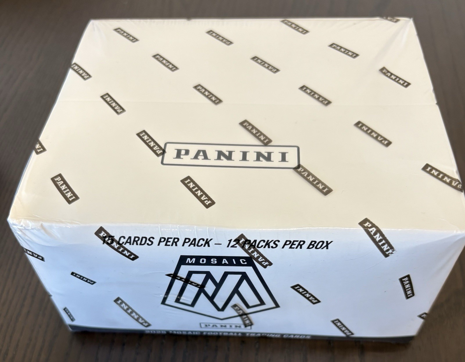 2025 Panini Mosaic Football Factory Sealed CELLO / FAT PACK Box – 12 Packs Per