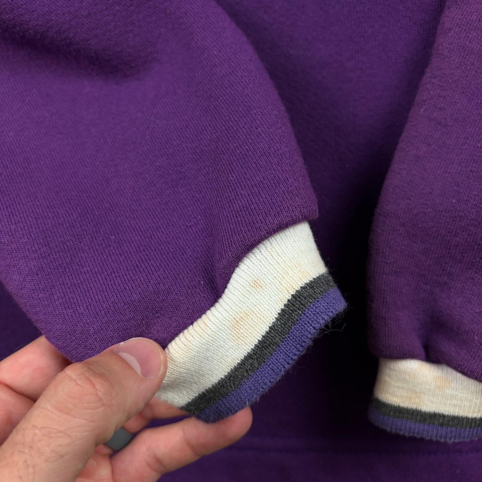 Vintage Tampa Bay Devil Rays Sweatshirt Mens XL Purple Henley Pullover 90s MLB
