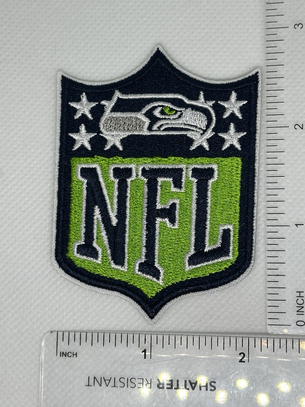 Seattle Seahawks NFL Logo Patch 2” X 3” Iron On Embroidered