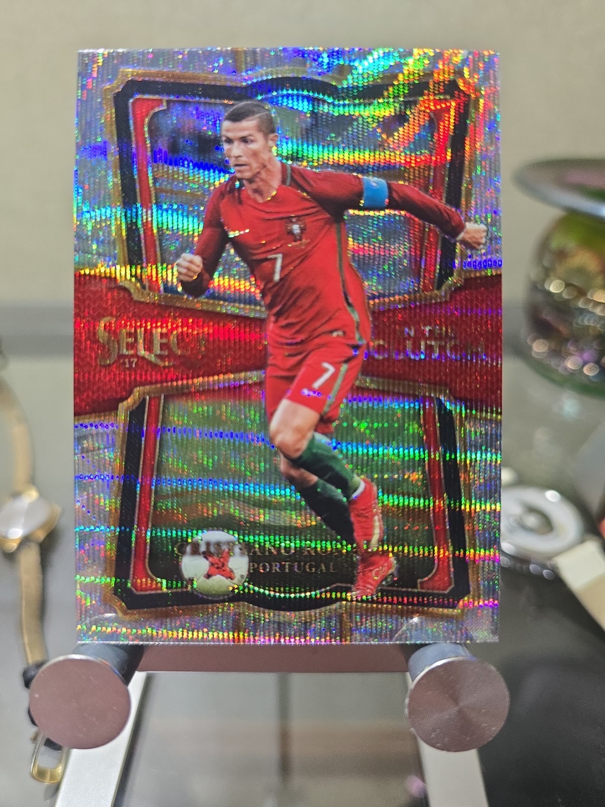 2017/18 Panini Select CRISTIANO RONALDO “IN THE CLUTCH” SILVER RETRACTOR SSP #2