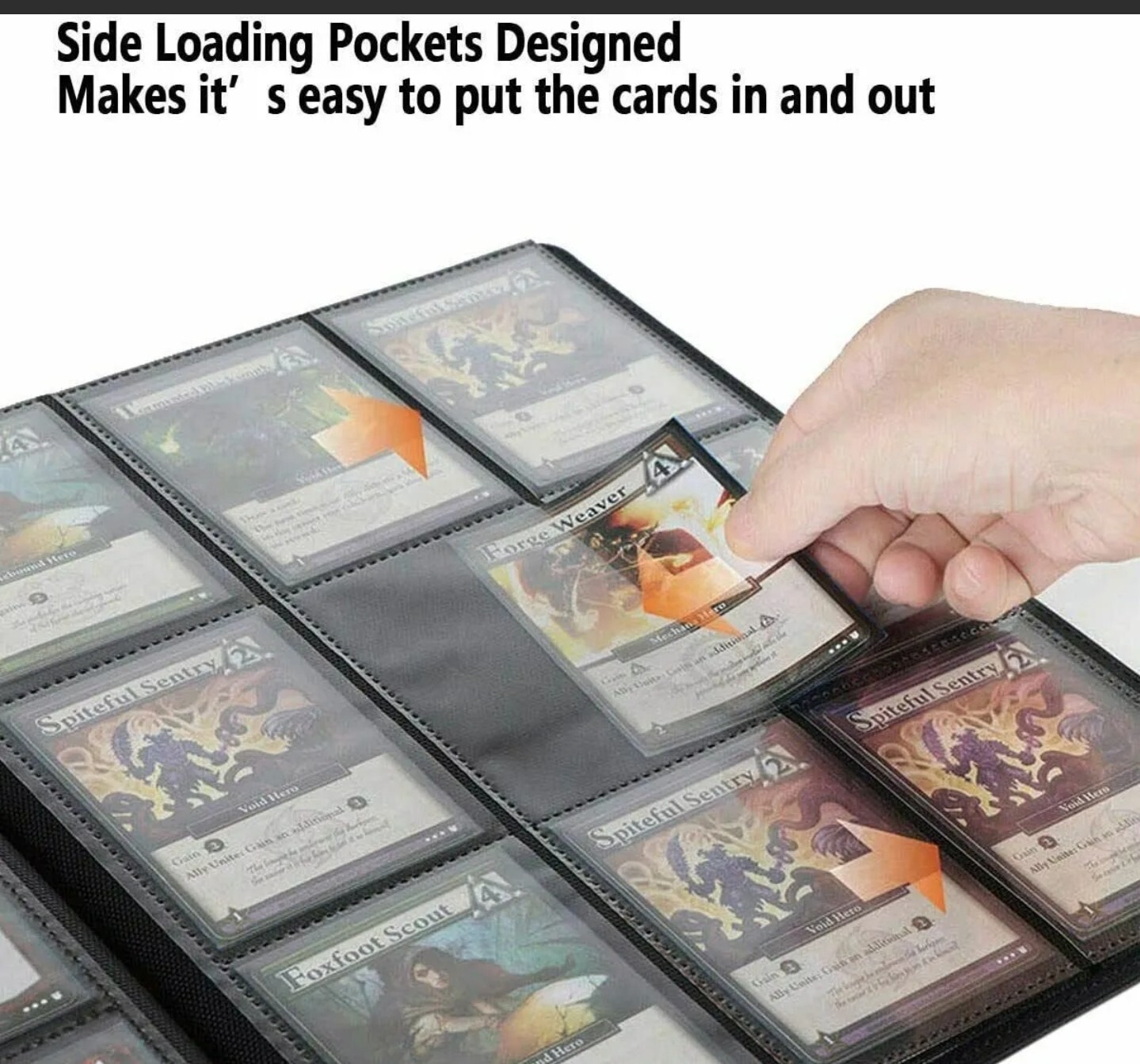 (3) PACK MULTI COLOR 360 Pocket Trading Card Binder Side Loading Elastic HOLDER