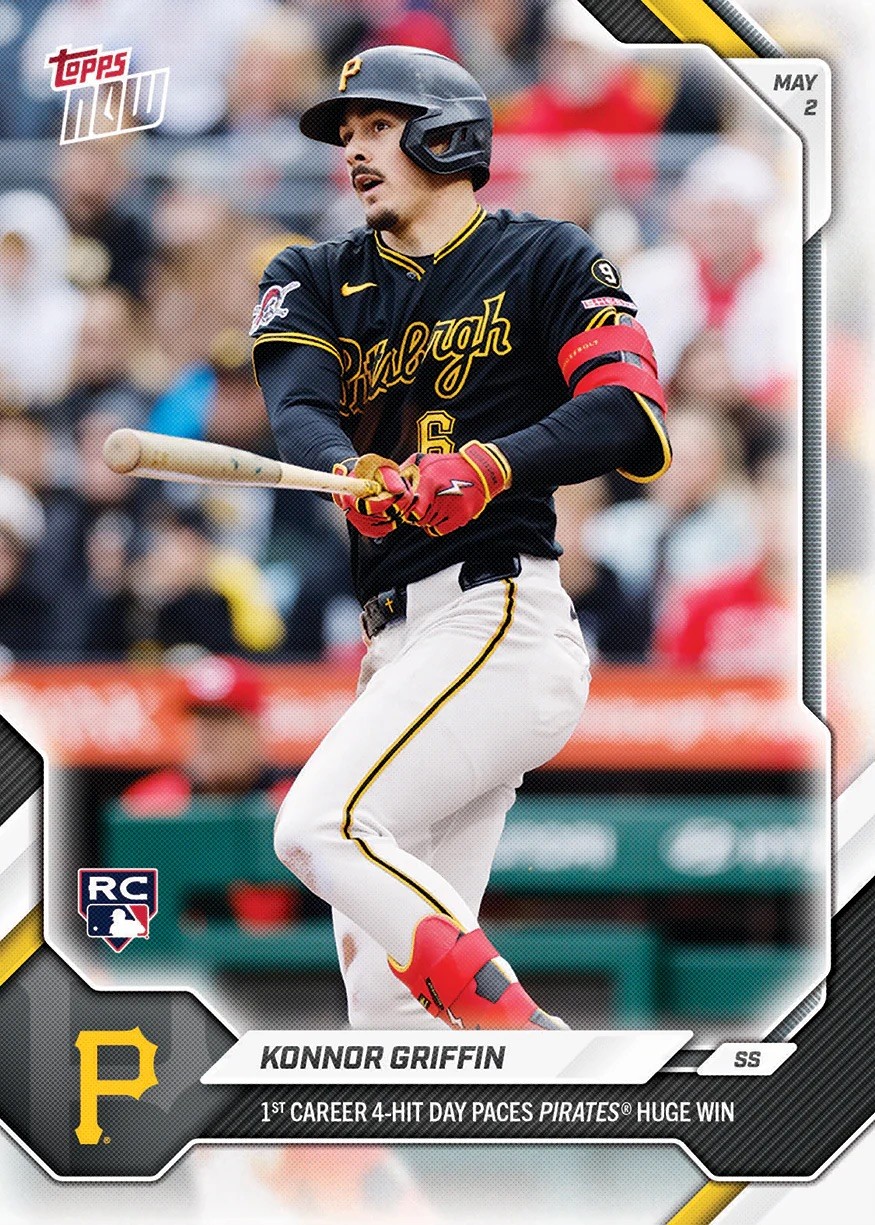 2026 Topps Now #154 Konnor Griffin RC, 1st Career 4-Hit Day