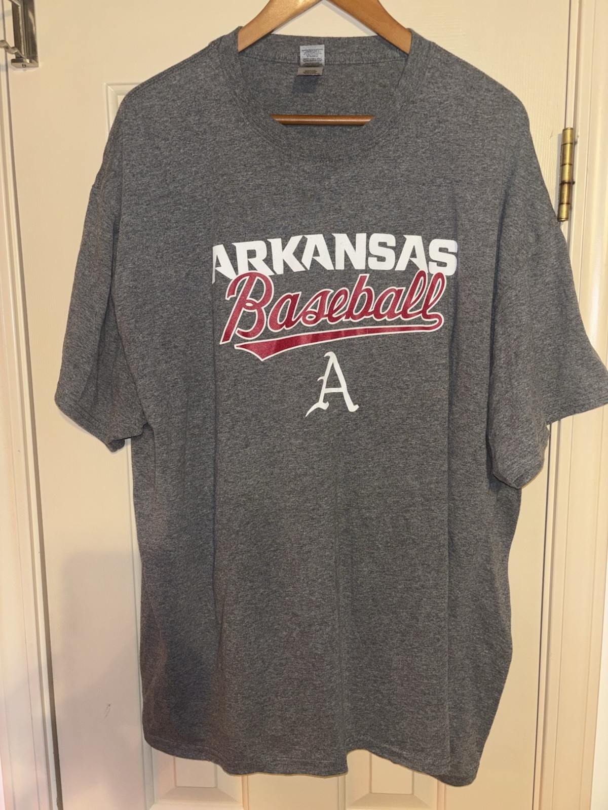 MENS ARKANSAS RAZORBACKS BASEBALL PULLOVER T-SHIRT SIZE 2XL/2TG/2EG
