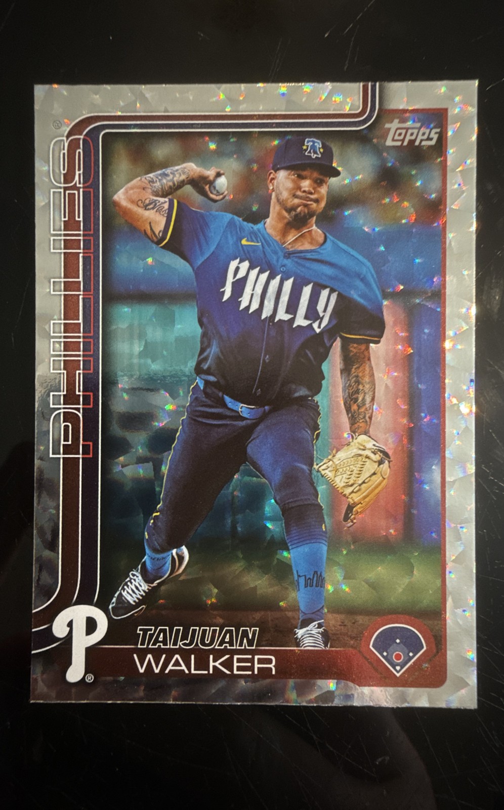 2025 Topps Series Two #351 Taijuan Walker Cracked Ice Foil