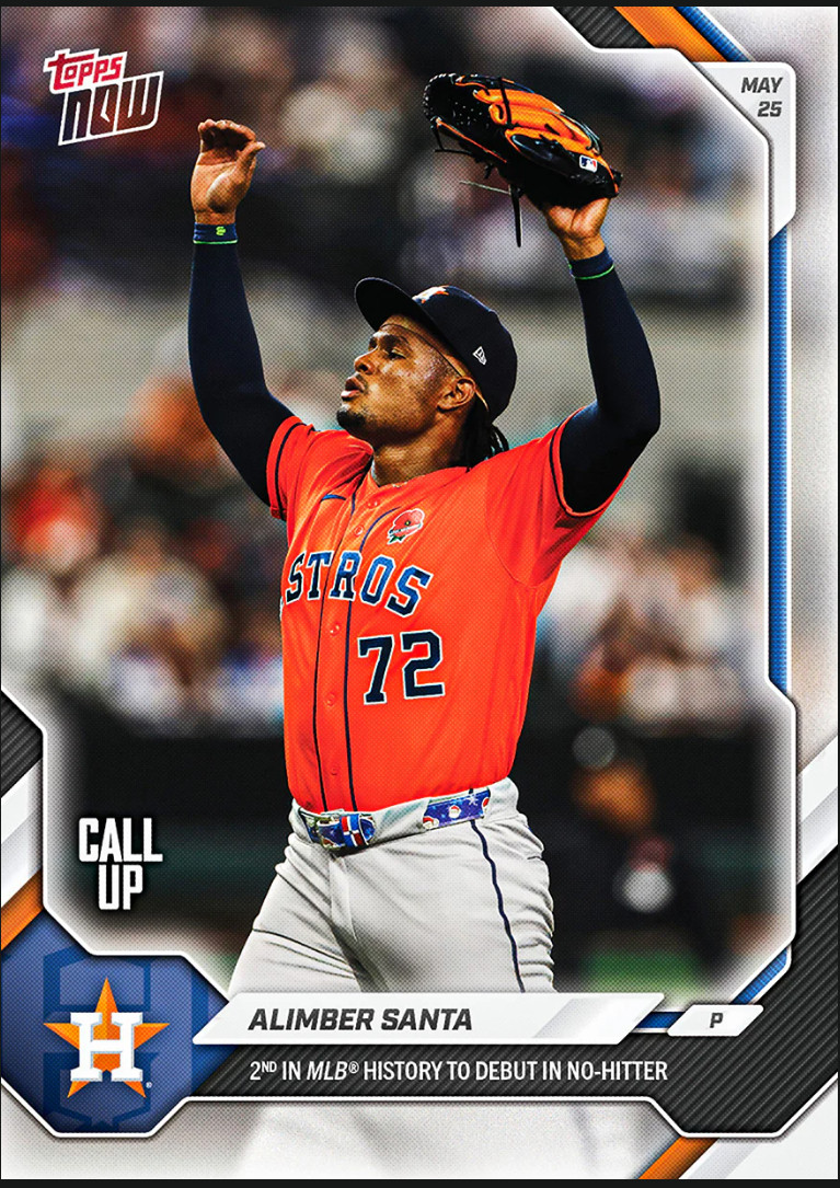 Alimber Santa CALL UP DEBUT NO HITTER – 2026 MLB Topps NOW® – Card 246 IN HAND