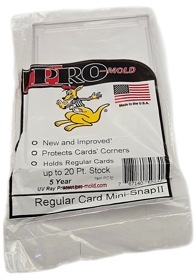 (5-Pack) Pro-Mold Mini Snap Tite Card Holders 20pt Size Improved Arrow Corners