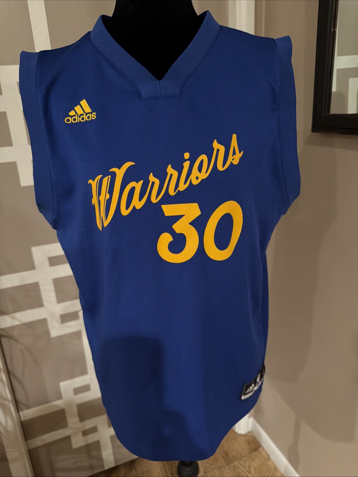 2016 Golden State Warriors Stephen Curry Adidas Wingman Christmas Day Jersey