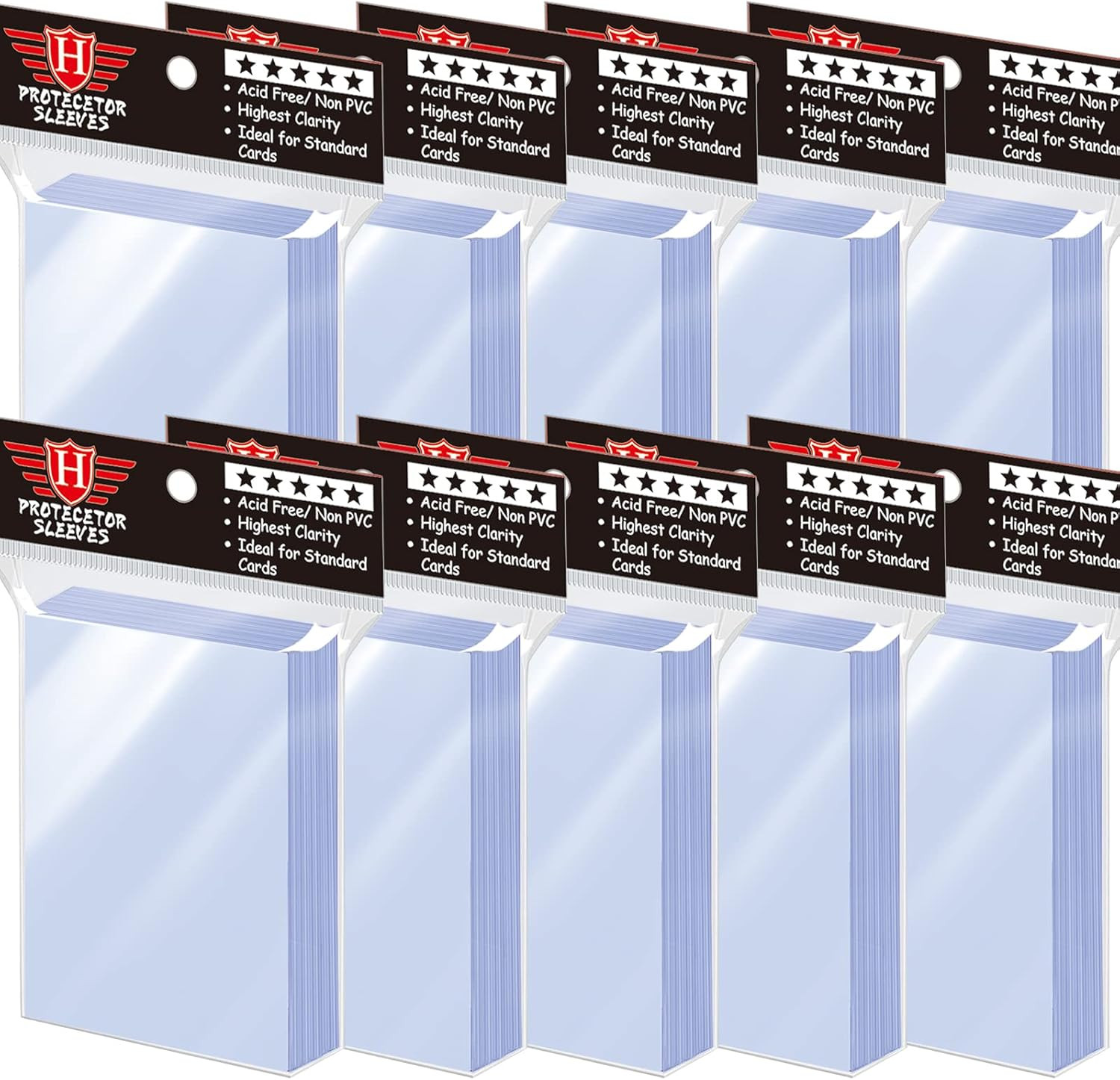 1000 Pcs Toploaders for Trading Cards, Soft Penny Sleeves Protectors Plastic Hol