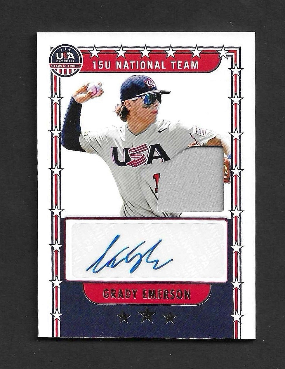 GRADY EMERSON 2024 Panini USA Stars & Stripes Patch Auto /199 #1 Pick?