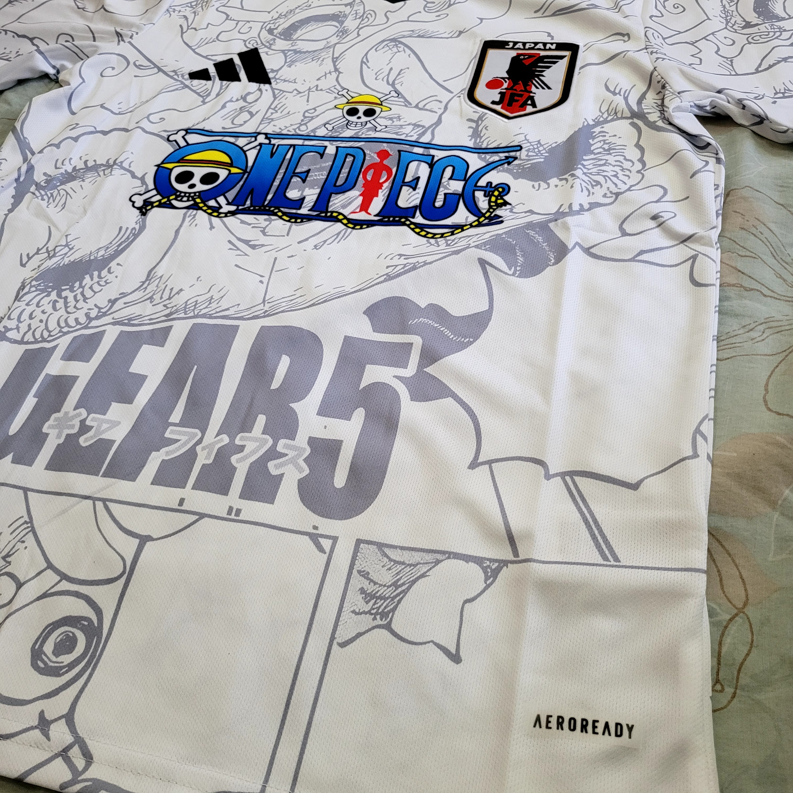 Japan Soccer Jersey One Piece Luffy Anime Gear 5 Concept Edition S,M,L,XL,XXL
