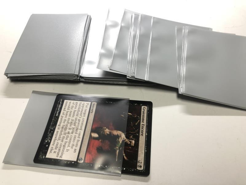 Lenayuyu 100pcs Grey color Protector Standard MTG Card Sleeves 66x91mm Glossy
