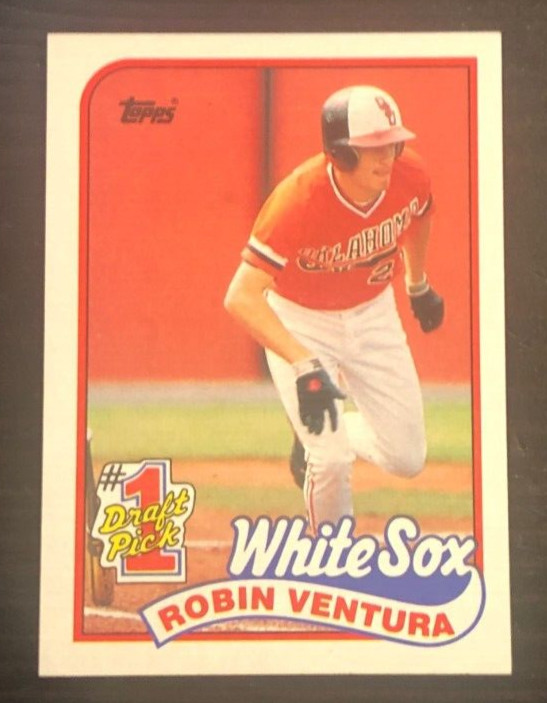 1989 Topps Baseball ROBIN VENTURA Rookie Card RC #764 White Sox