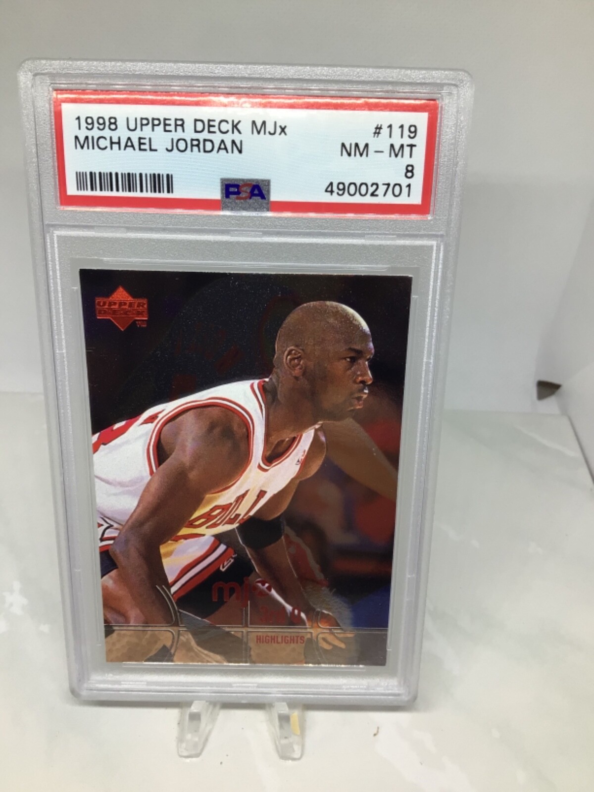 1998 Upper Deck MJX #119 Michael Jordan PSA 8 (7 in all grades) SP FOIL