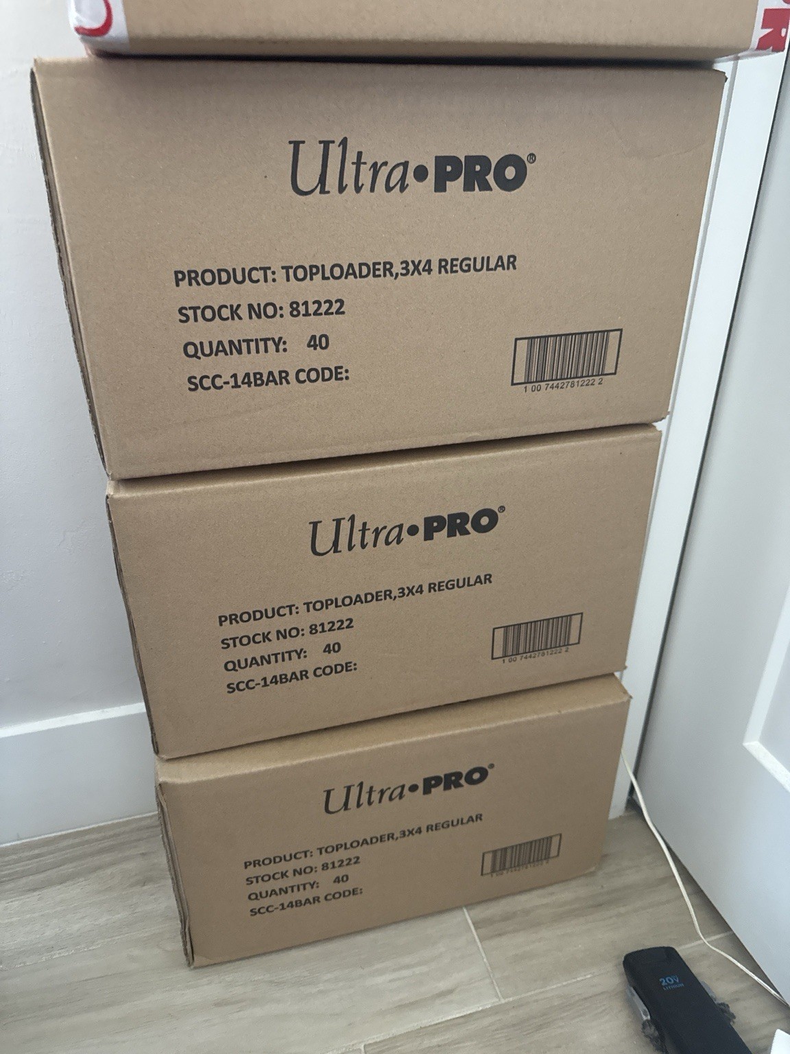 Ultra Pro 3×4 Regular Toploaders Cases Stock 81222 Quantity 40 Packs