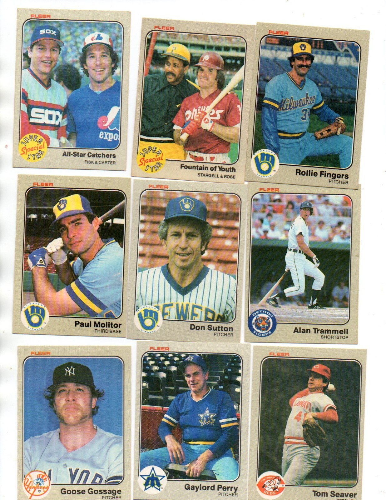 1981-1984 Fleer Lot. 375+ cards, almost 50 HOFers. No creases, or duplicates!