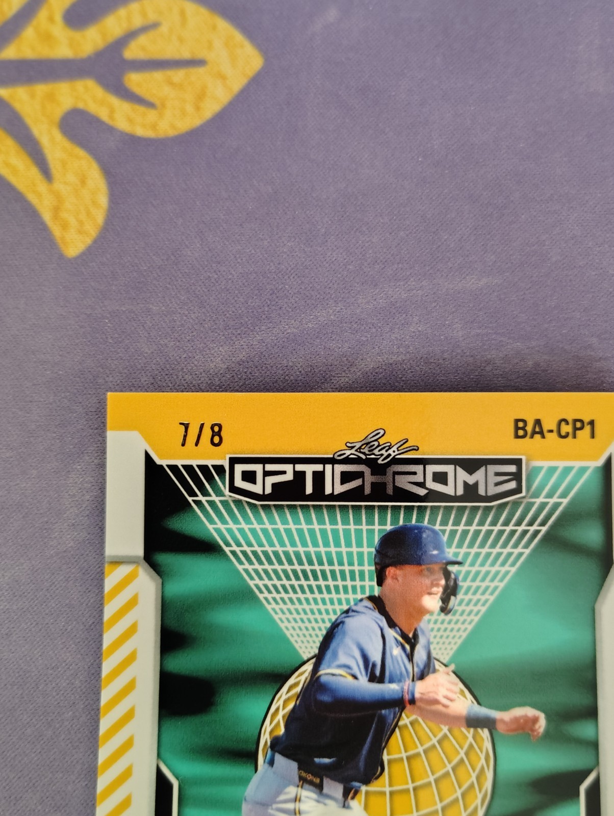 Cooper Pratt 2025 Leaf Optichrome True Pink /8 Auto SSP Brewers Autograph