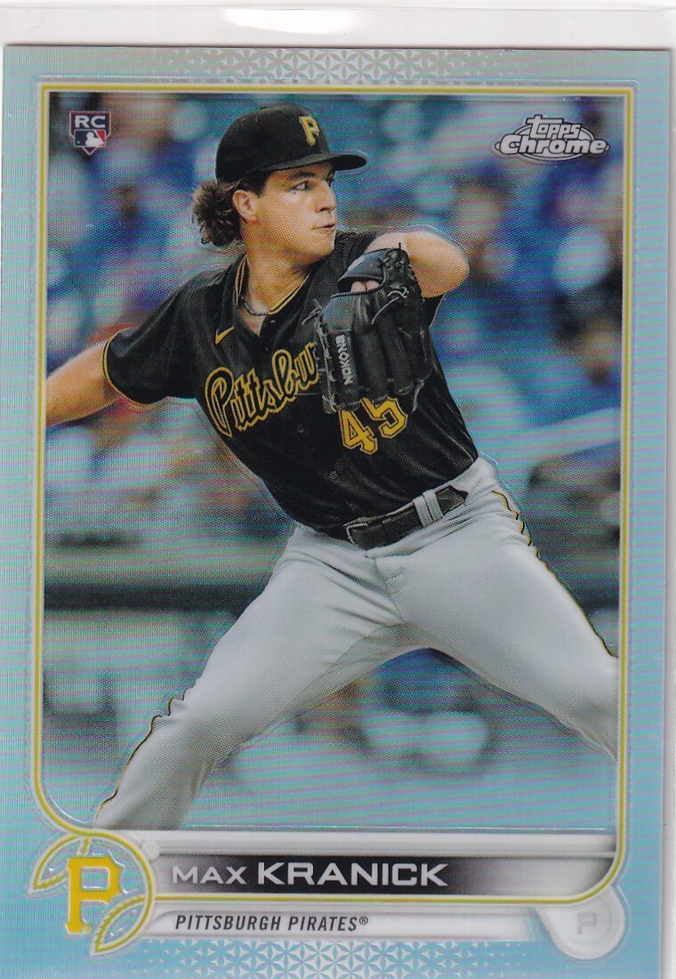 2022 TOPPS CHROME REFRACTORS RC MAX KRANICK PITTSBURGH PIRATES ROOKIE JC-1612