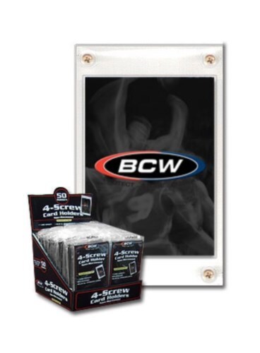 Lot of 50 BCW 4-Screw RECESSED Screwdown Standard Baseball Trading Card Holders