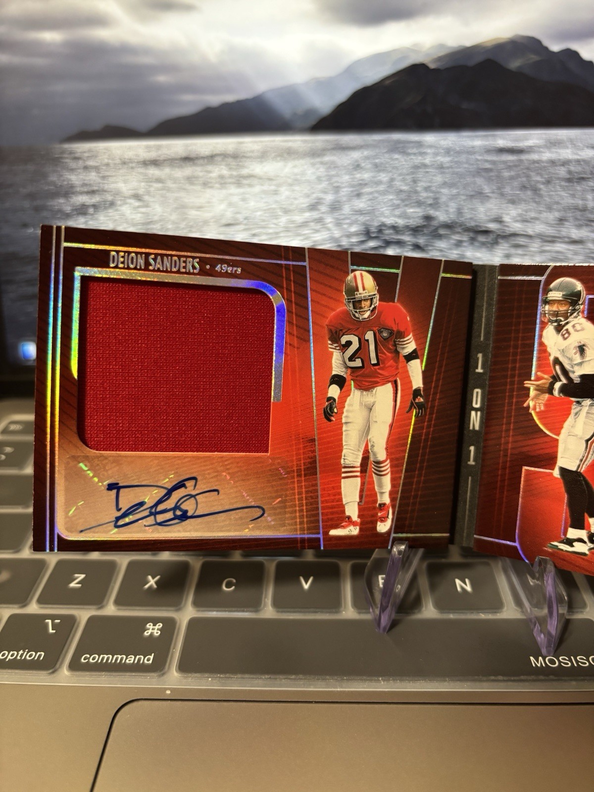Sanders – Rison VS 1 on 1 Booklet Patch Autograph /35: 2025 Silhouette Football!