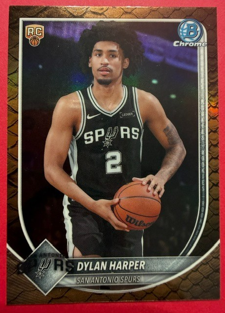 Dylan Harper Rookie Card Reptilian Refractor 2025-26 Topps Bowman #BCV-2
