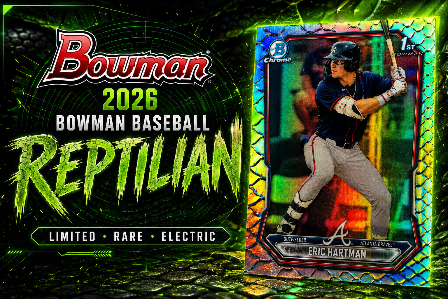 2026 Bowman Chrome Prospects Reptilian Refractors You Pick/Complete Your Set!!!!