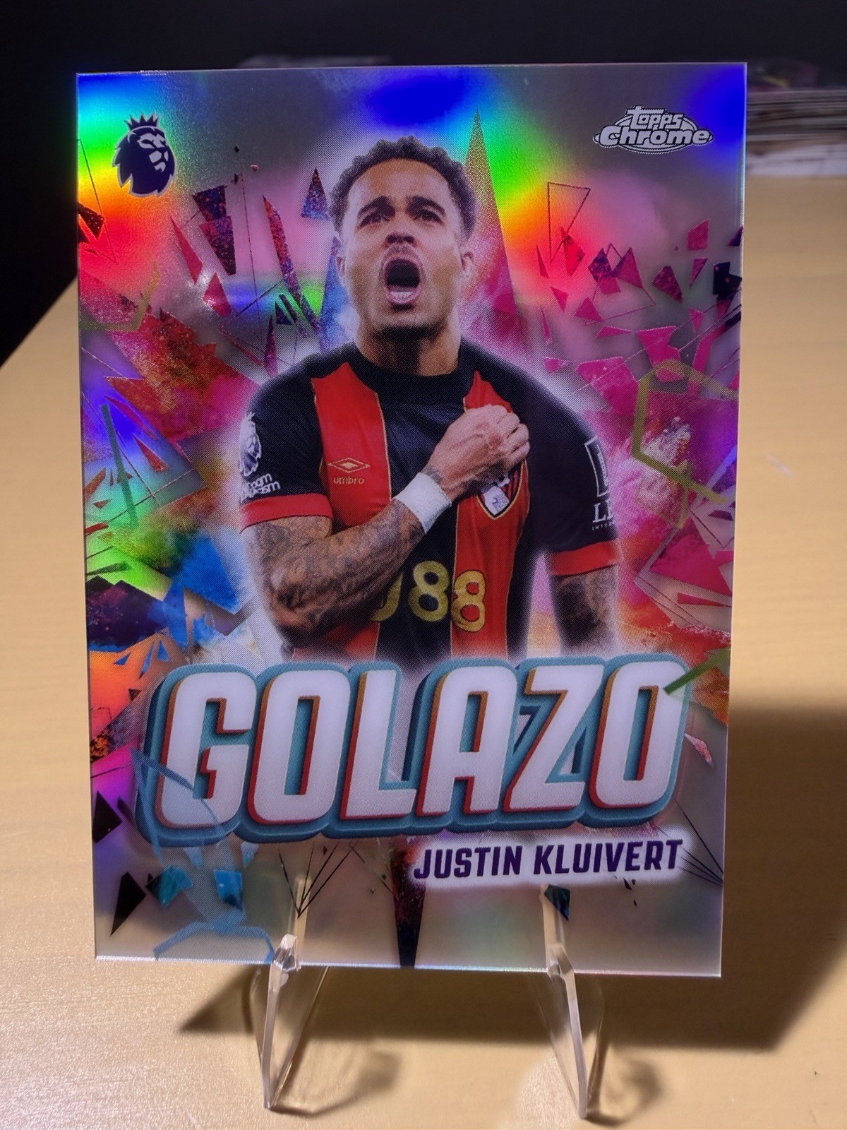 2025-26 Topps Chrome Premier League Justin Kluivert GOLAZO #GZ-1