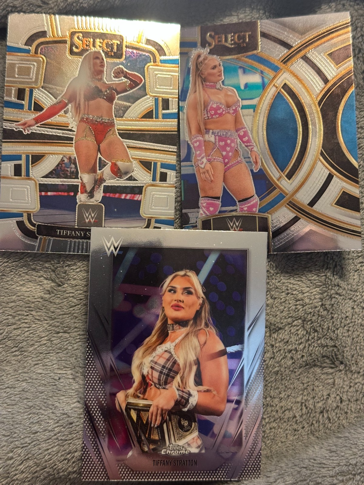 2024 Panini Select and 2026 Topps Chrome Tiffany Stratton 3 Card Lot