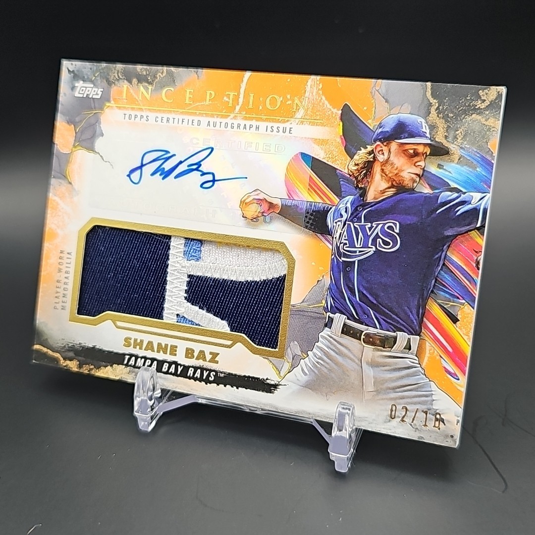 2023 Topps Inception – Autograph Patch Shane Baz Orange /10 TB Rays