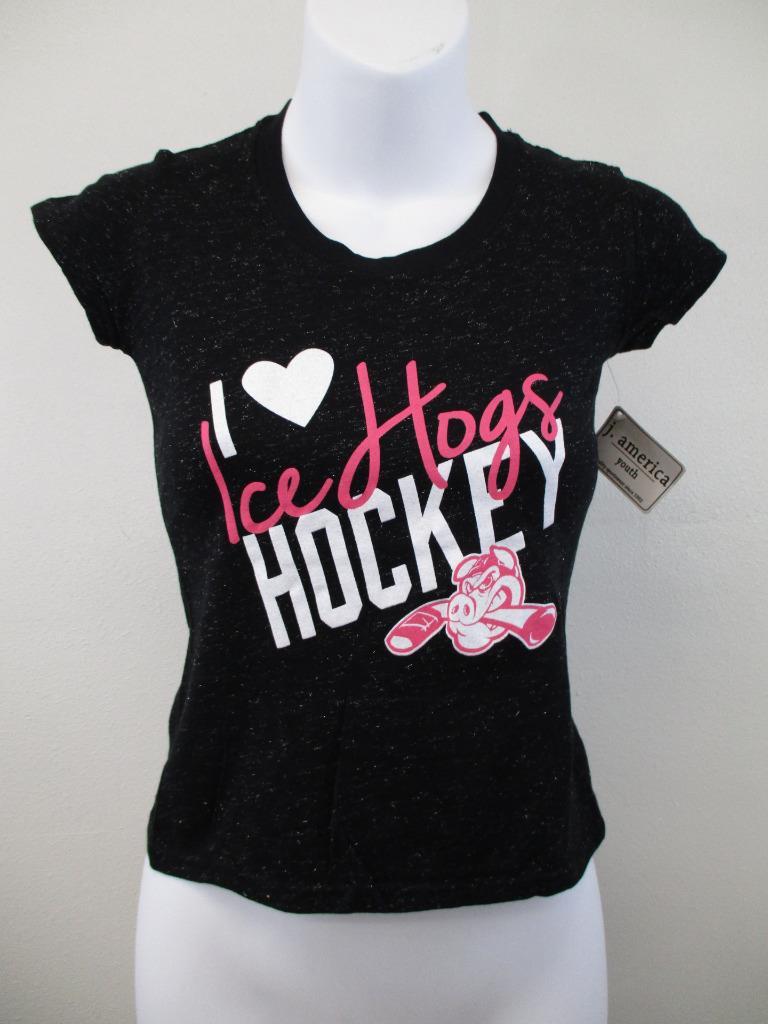 New Rockford Ice Hogs Youth Girls Sizes S-M-L-XL (5/6-7-8-10/12) Shirt