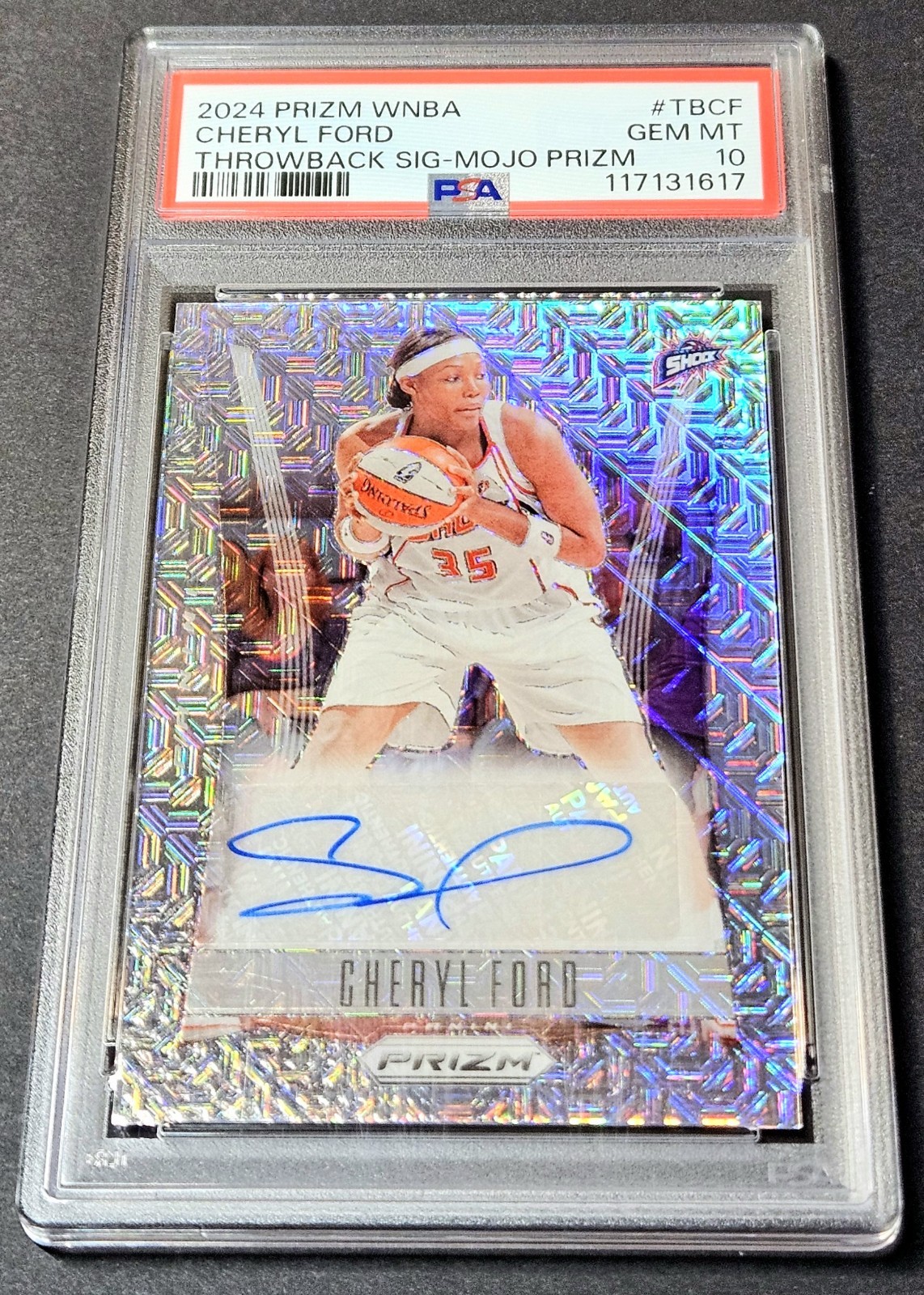 2024 Panini Prizm WNBA Mojo Auto /25 Throwback Signatures Cheryl Ford PSA 10 #TB