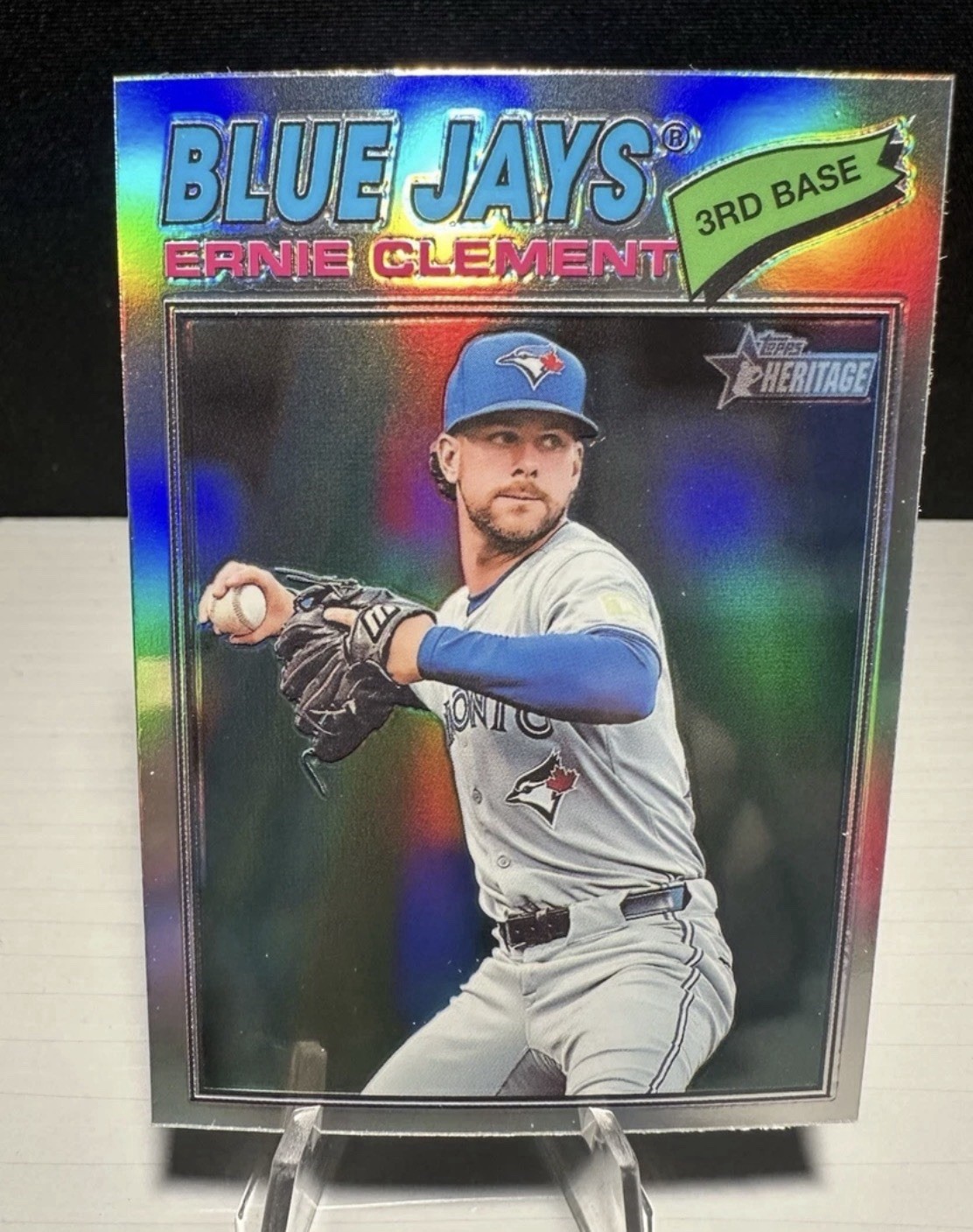 2026 Topps Heritage – Ernie Clement #21 Chrome Refractor