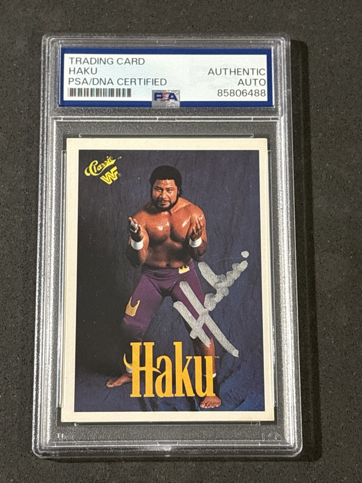 HAKU 1990 CLASSIC WWF SIGNED AUTOGRAPHED CARD PSA/DNA CERTIFIED