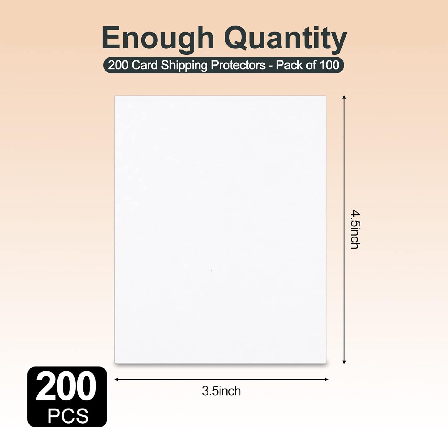 200 Pieces Trading Card Shipping Protectors 4.5 X 3.5 Inches Trading