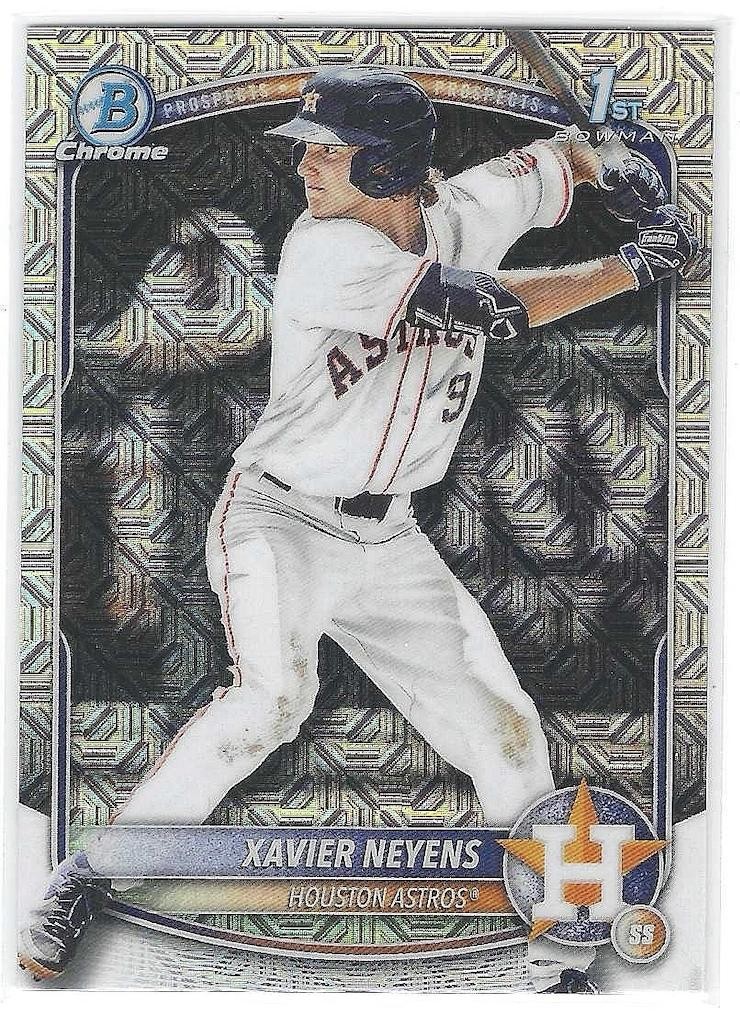 Xavier Neyens 2025 Bowman Draft Chrome 1st Mojo Refractor #BDC2 Astros