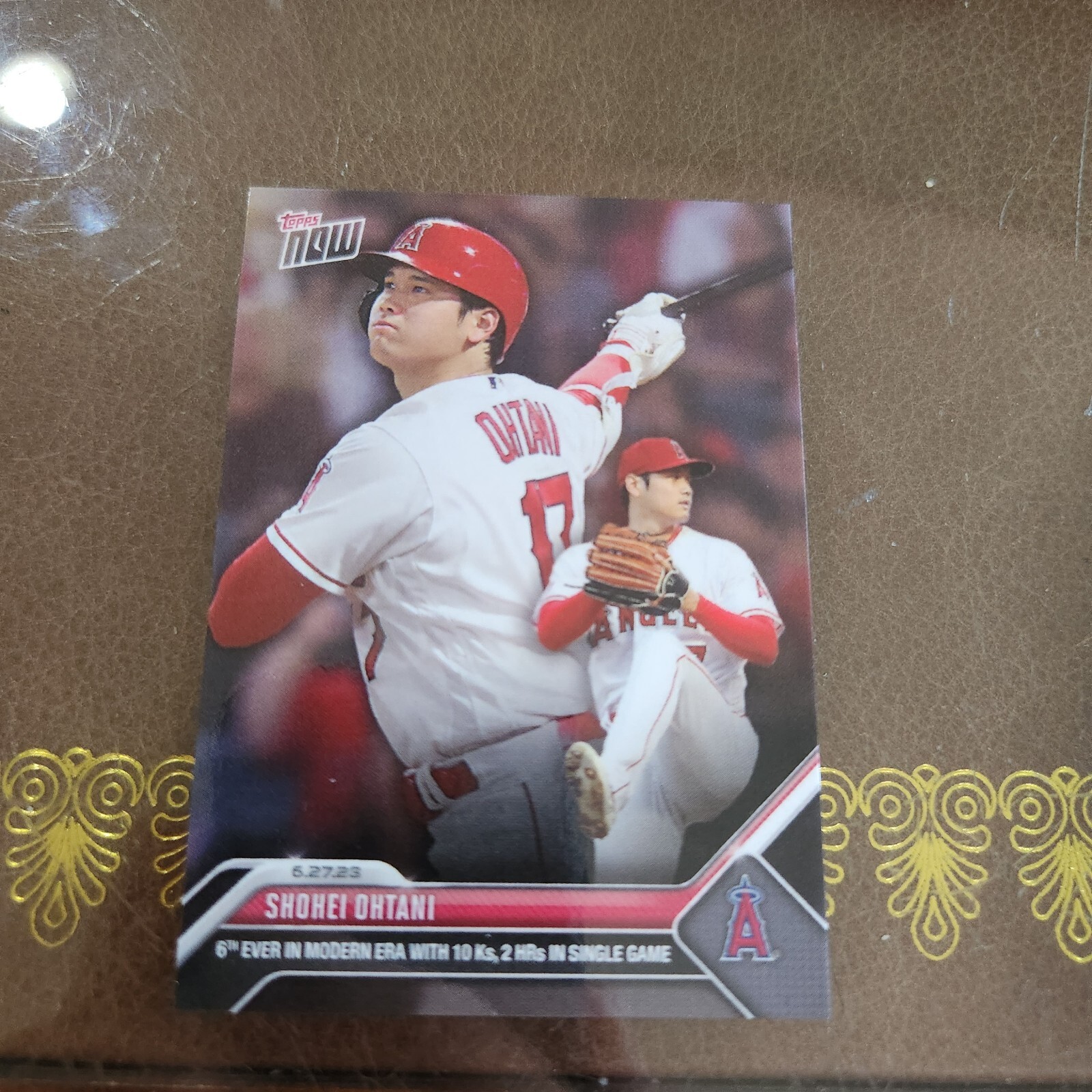 2023 Topps NOW 505 SHOHEI OHTANI 2 HRS 10K’S LOS ANGELES ANGELS + Bonus card