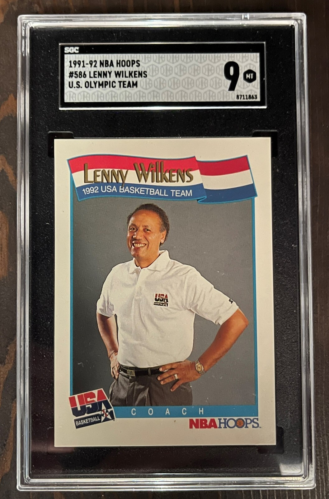 1992 Hoops USA Basketball Coach – Lenny Wilkens – #586 – Dream Team