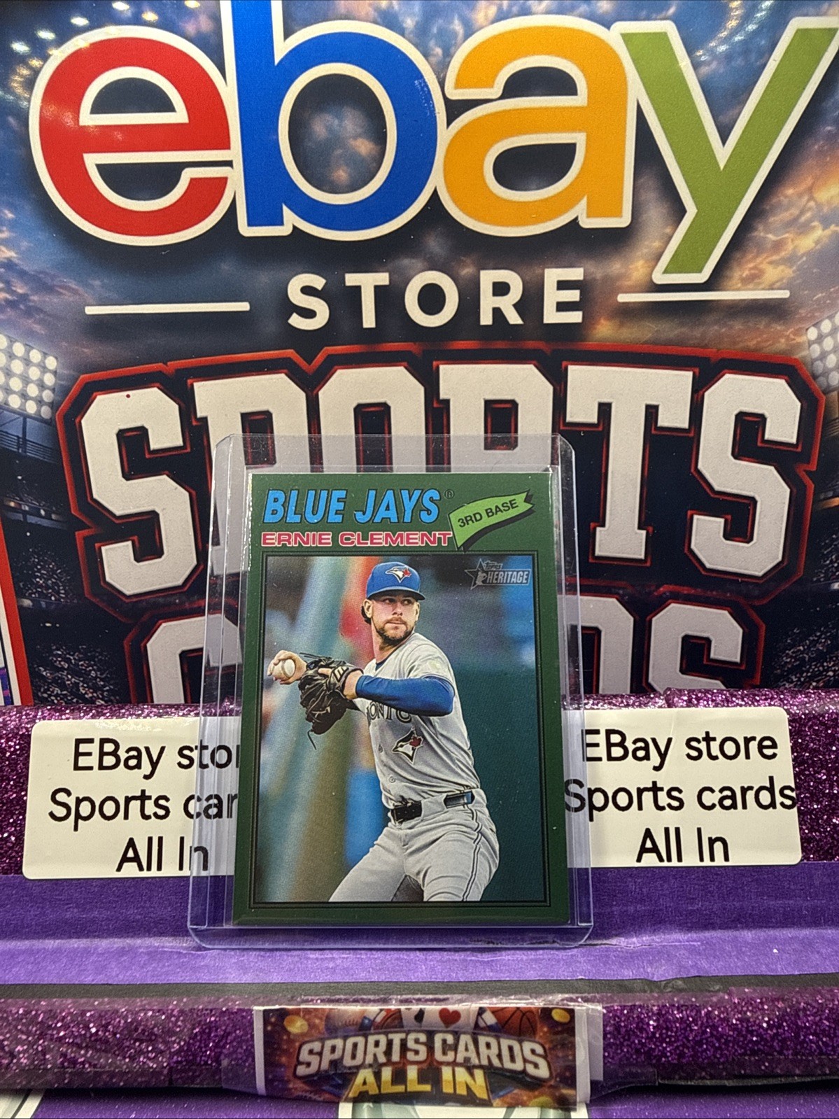 2026 Heritage Ernie Clement Green Border #21 Toronto Blue Jays
