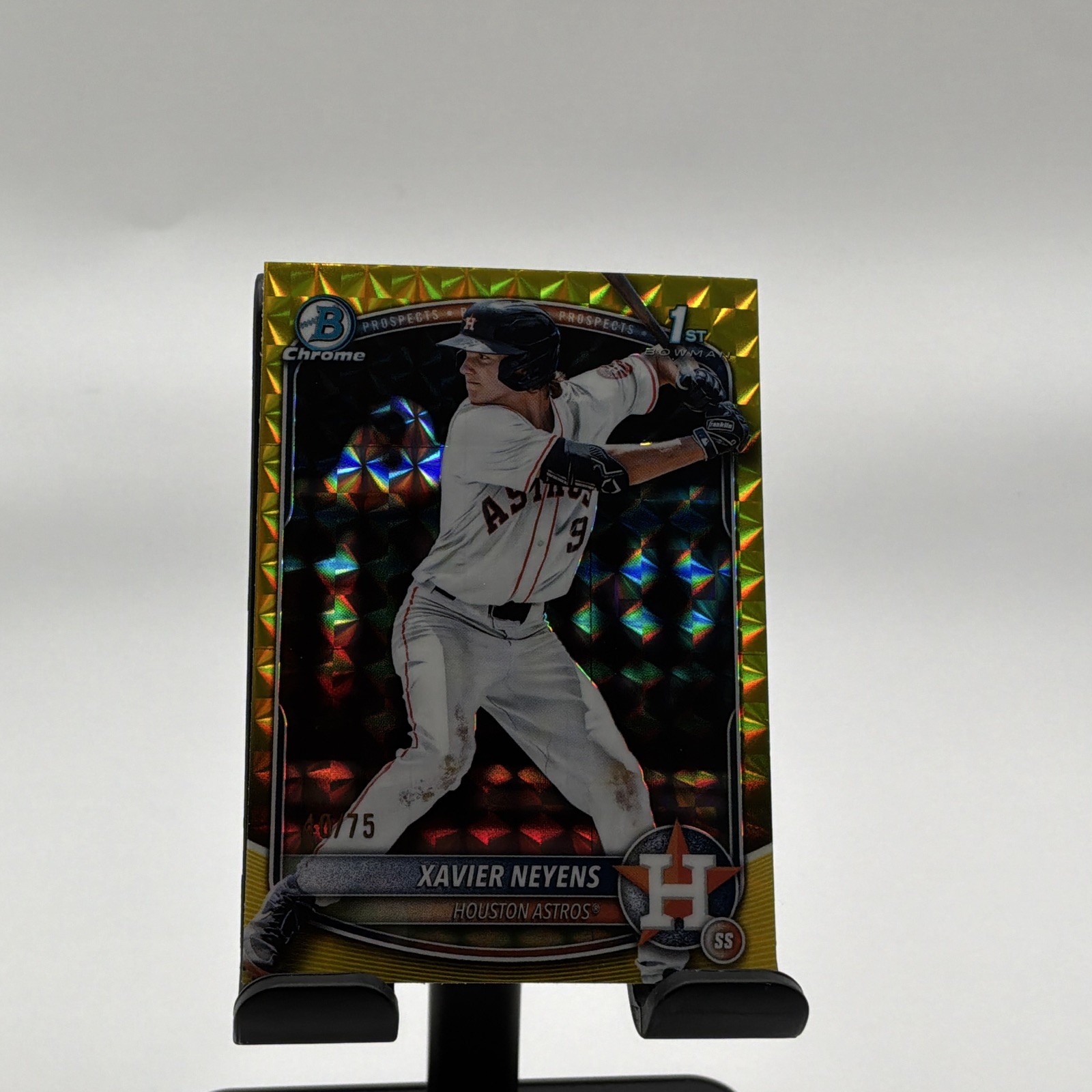 2025 Bowman Draft Xavier Neyens #BDC-2 Gold Geometric Refractor 30/75