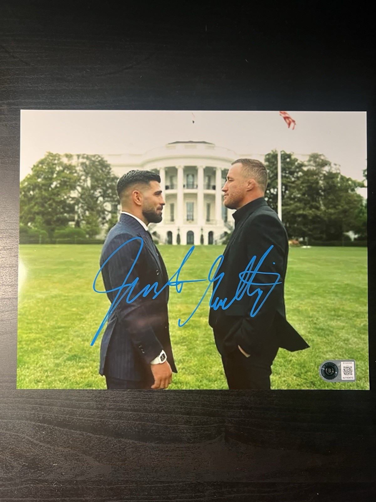 Justin Gaethje Signed White House Photo 8×10 Freedom 250 CHAMP Beckett COA