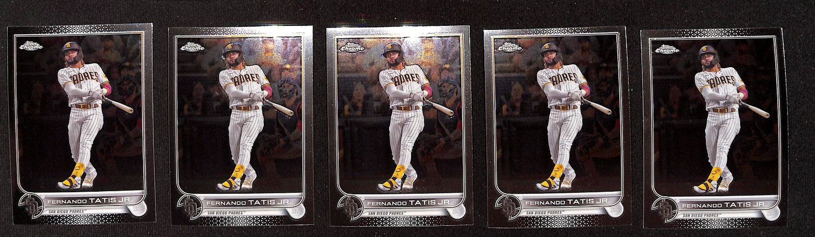 2022 Topps Chrome #150 Fernando Tatis Jr. 5ct Baseball Card Lot 2402F
