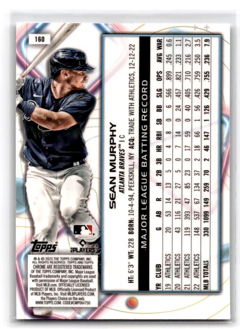 2023 Topps Chrome Cosmic Sean Murphy #160 Braves