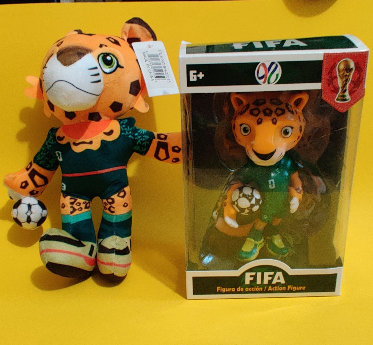 FIFA Soccer Jaguar Mascot- Plush Action Figure Toy Lot