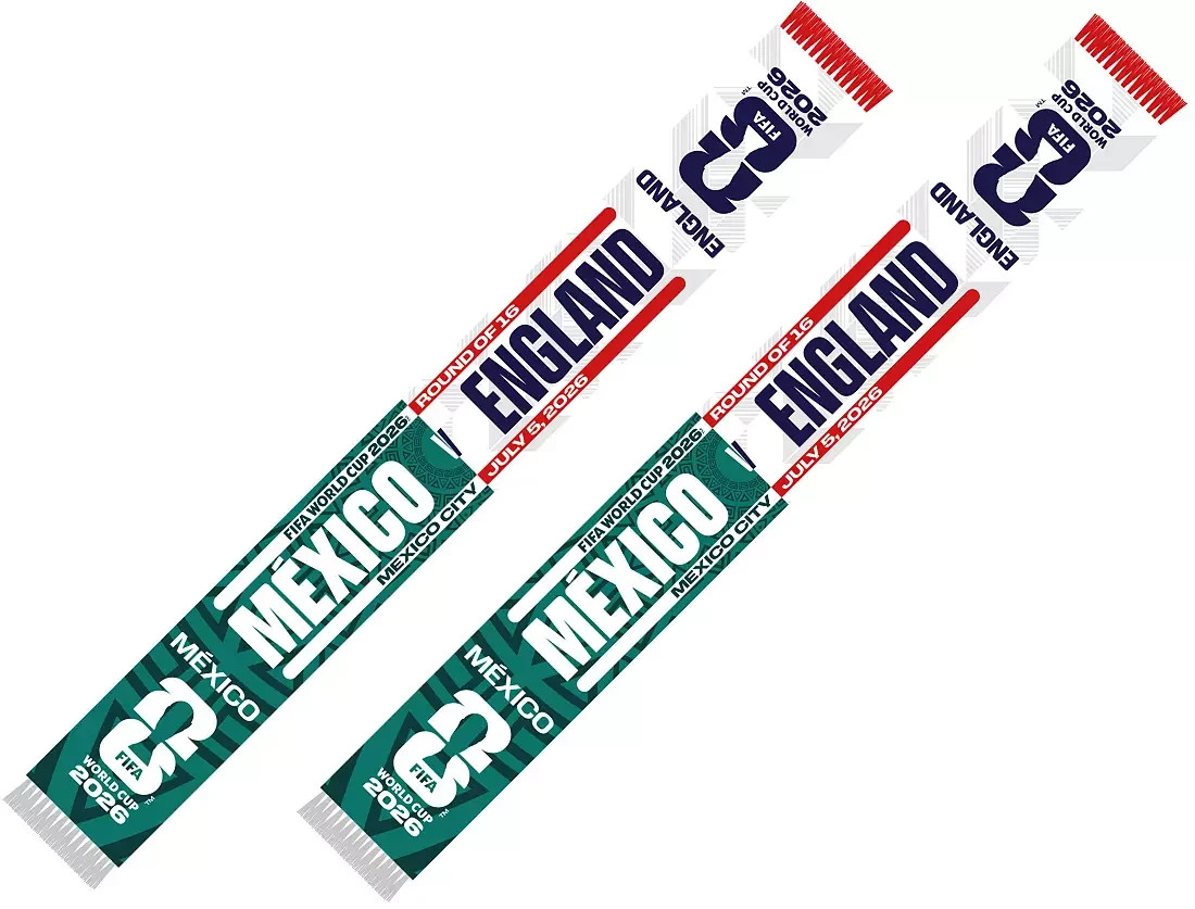 England vs Mexico Official 2026 FIFA World Cup Matchup Scarf (Pre-Order)